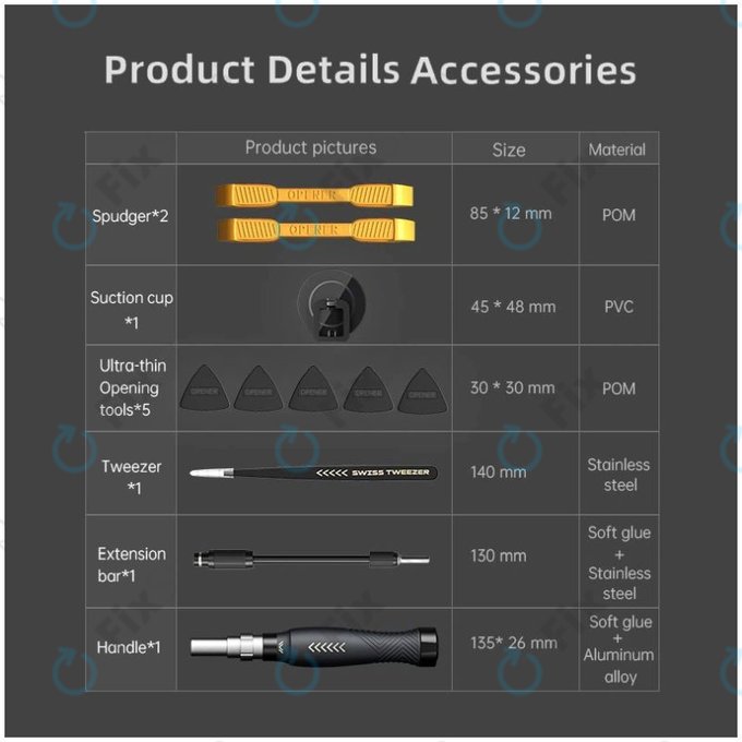 Jakemy JM-8183 - Komplet natančnih orodij za servisiranje mobilnih telefonov, tablic in računalnikov