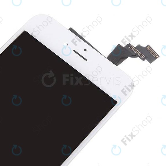 Zaslon za iPhone 6 Plus, White, Steklo na dotik z okvirjem