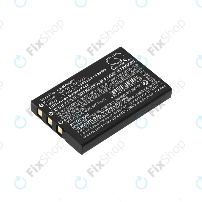 Baterija za Agfa, HP Photosmart, Toshiba Camileo, 1050mAh, Li-Ion, 3.7V, NP-60, COMA-BP1, HQ