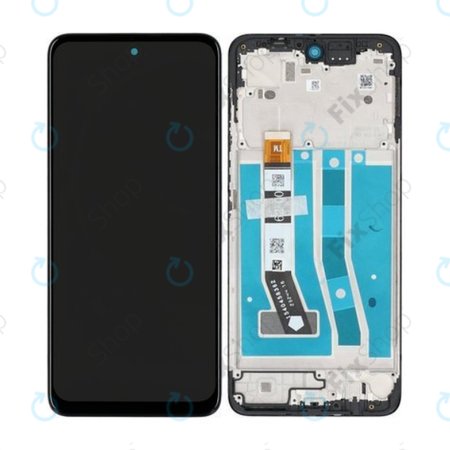 Motorola Moto G54 XT2343 - LCD zaslon + steklo na dotik + okvir (Black) - 5D68C23304 Genuine Service Pack