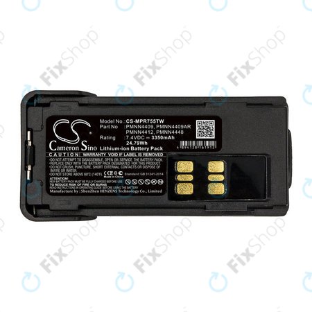 Baterija za Motorola DP2600, 4000, 4600, 4800, XPR3000, XPR3300, 3350mAh, Li-Ion, 7.4V, PMNN4409, HQ