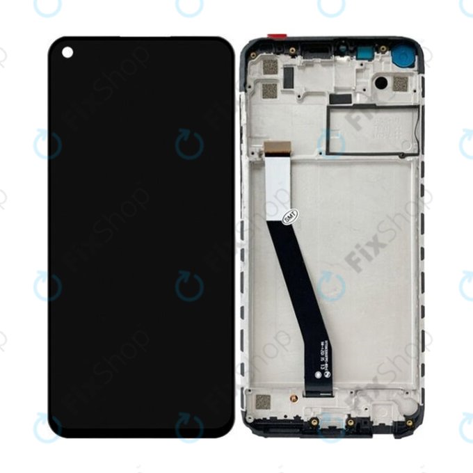 Xiaomi Redmi Note 9 - LCD zaslon + steklo na dotik + okvir (Black) TFT