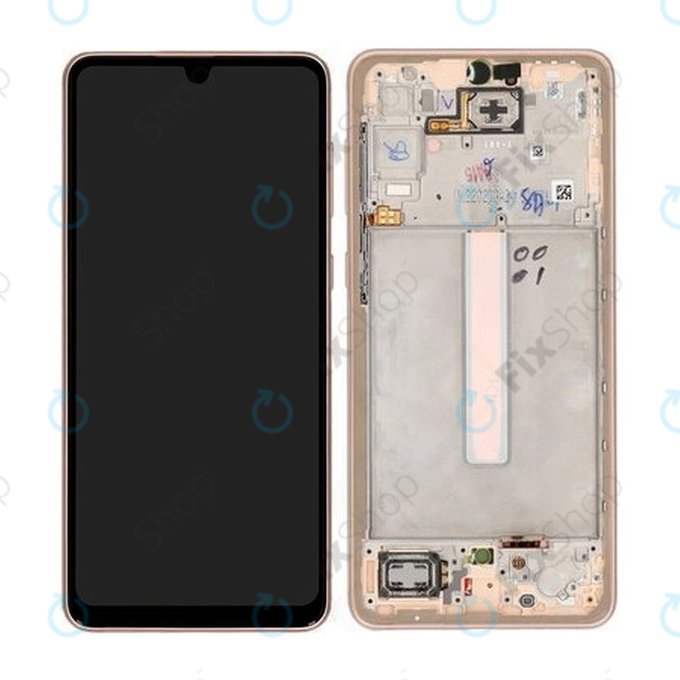 Samsung Galaxy A33 5G A336B - LCD zaslon + steklo na dotik + okvir (Awesome Peach) - GH82-28143D, GH82-28144D Genuine Service Pack