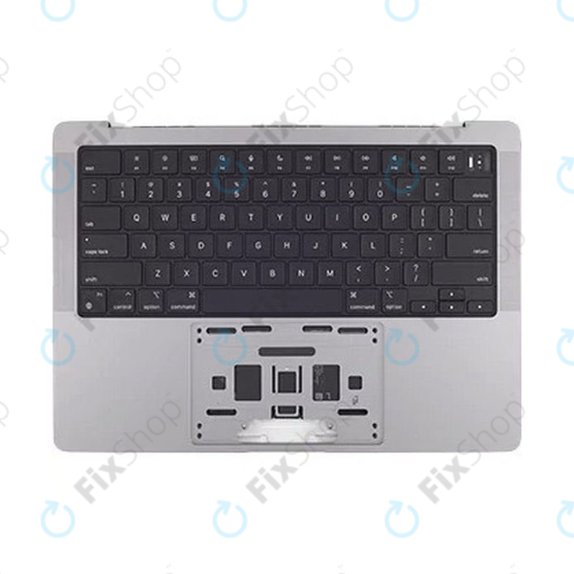 Zgornji okvir tipkovnice za MacBook Pro 14", A2442 (2021), A2779 (2023), US tipkovnico in baterijo, Space Gray, 661-21972, Genuine Apple