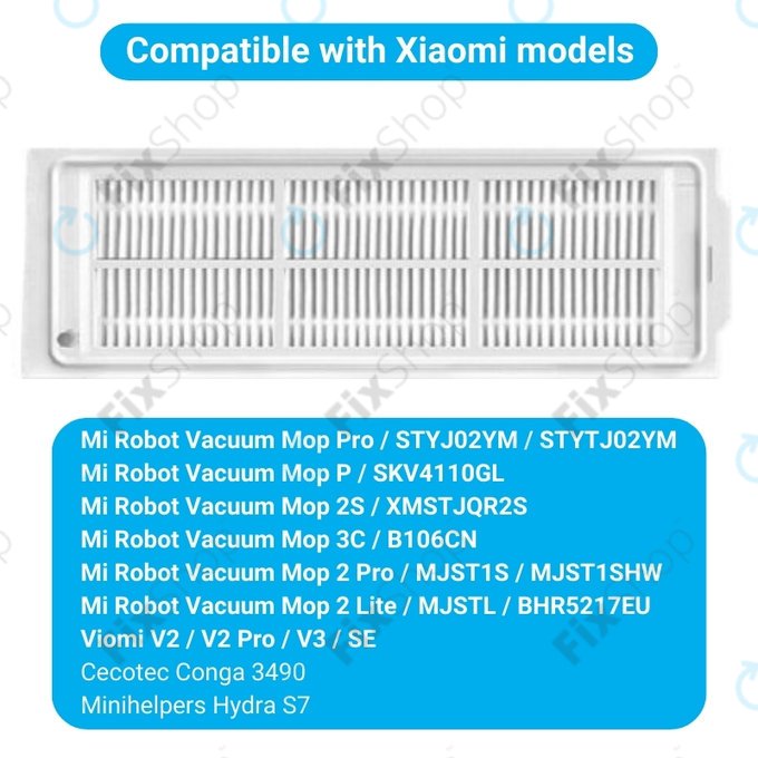 Xiaomi Mi Robot Vacuum Mop Pro (P), 2 Lite, 2 Pro, 2S, 3C, Viomi V2 Pro, V3, SE - HEPA filter (2 kosa)