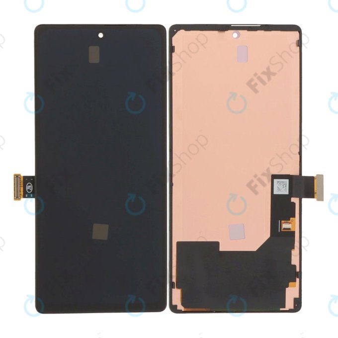 Zaslon OLED za Google Pixel 6, Black, Steklo na dotik z okvirjem