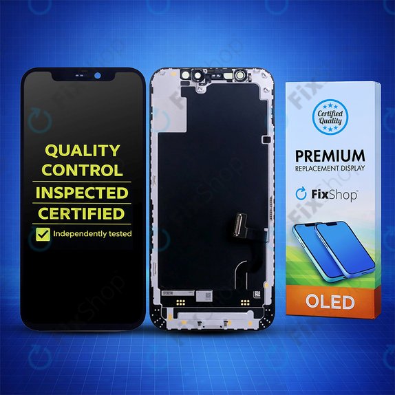 Zaslon Hard OLED za iPhone 14, Steklo na dotik z okvirjem, FixPremium