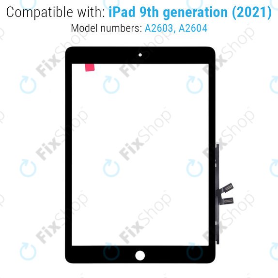 Steklo na dotik za iPad (9th Gen 2021), Black