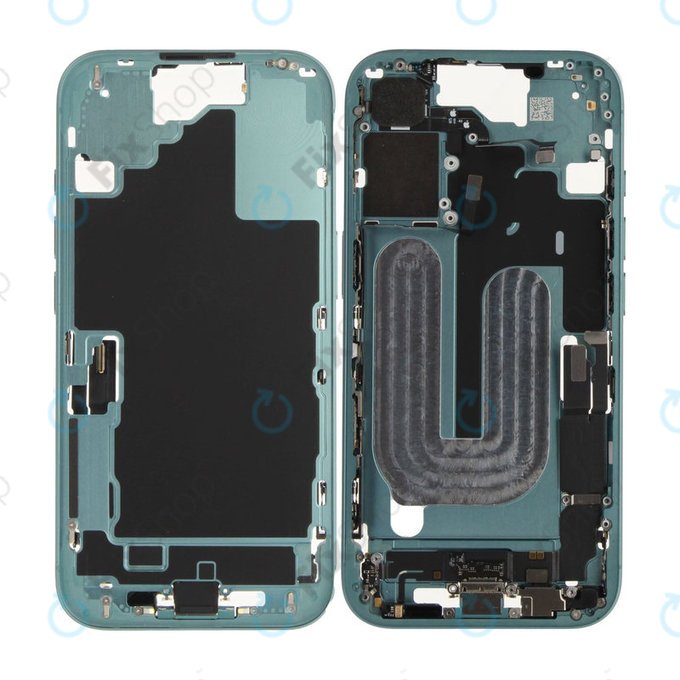 Srednji okvir z baterijo za iPhone 16 | Green | ZD076-00683 | Genuine Apple