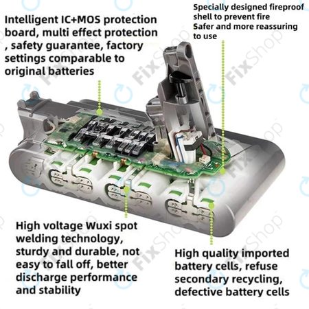 Dyson V12 - Baterija 965470-01 Li-Ion 25.2V 3000mAh