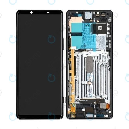 Sony Xperia 1 II - LCD zaslon + steklo na dotik + okvir (Black) - A5019821A Genuine Service Pack