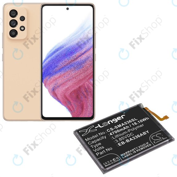 Baterija za Samsung A33 A336B, A53 A536B, 4700mAh, Li-Pol, 3.85 V, EB-BA336ABY, HQ