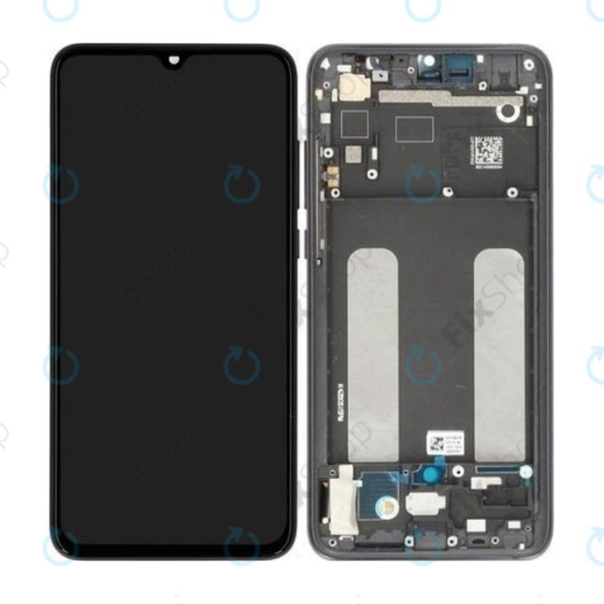 Xiaomi Mi 9 Lite - LCD zaslon + steklo na dotik + okvir (Onyx Grey) - 560610118033, 5600030F3B00 Genuine Service Pack