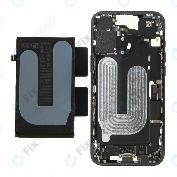 Srednji okvir z baterijo za iPhone 16 Plus | Black | ZD076-00684 | Genuine Apple