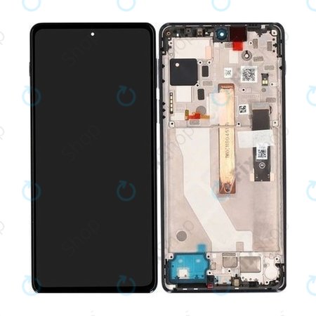 Motorola Edge 20 Pro XT2153 - LCD zaslon + steklo na dotik + okvir (Midnight Blue) - 5D68C19375 Genuine Service Pack