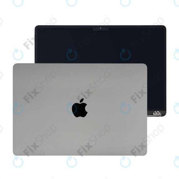 LCD zaslon za MacBook Air 15", A3114 (2024), s sprednjim steklom in pokrovom, Space Gray, 661-40259, Genuine Apple