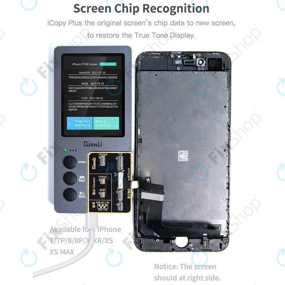 QianLi iCopy Plus 2.2 - True Tone, senzor svetlobe, programator vibracij in tester baterije (iPhone 7 - 11 Pro Max)