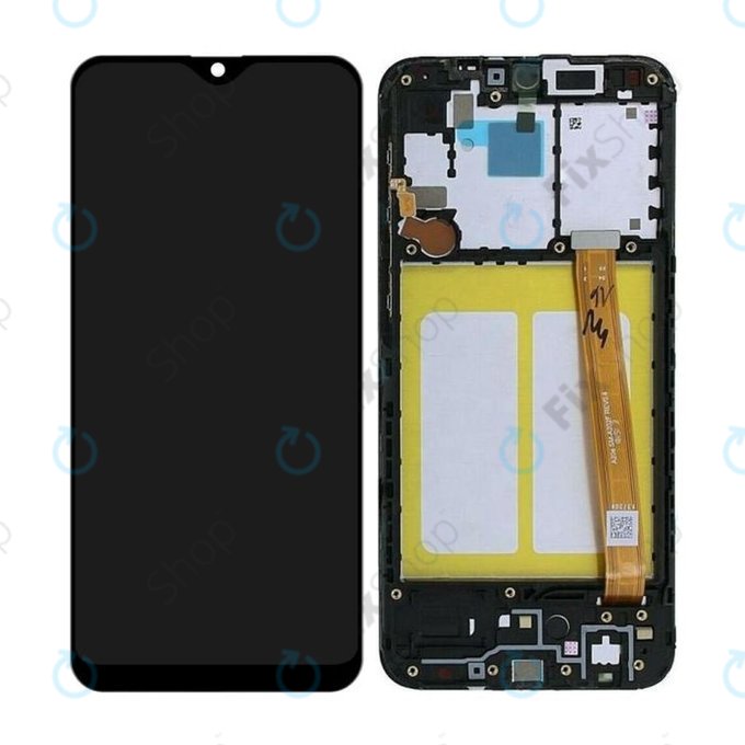 Samsung Galaxy A20e A202F - LCD zaslon + steklo na dotik + okvir (Black) TFT