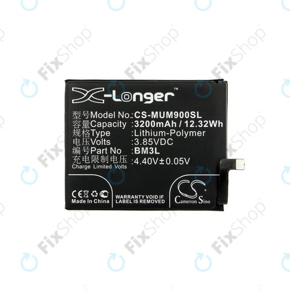 Baterija za Xiaomi Mi 9, 3200mAh, Li-Pol, 3.85 V, BM3L, HQ