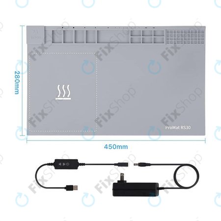 Refox ProMat RS30 - Termalna podloga za odstranjevanje LCD zaslonov - 45 x 28 cm