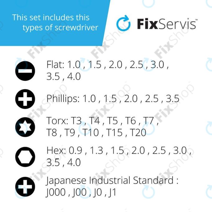 Jakemy JM-8166 - Komplet servisnega orodja za servis elektronike 61 v 1