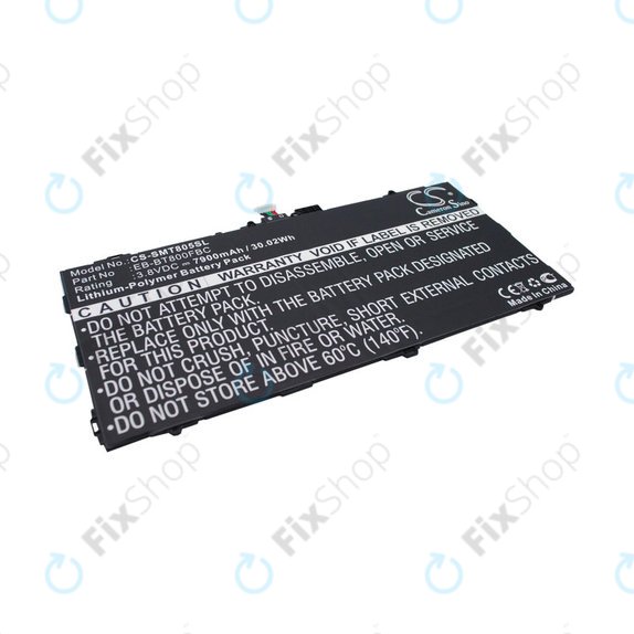 Baterija za Samsung Galaxy Tab S 10.5, 7900mAh, Li-Pol, 3.8V, EB-BT800FBC, HQ