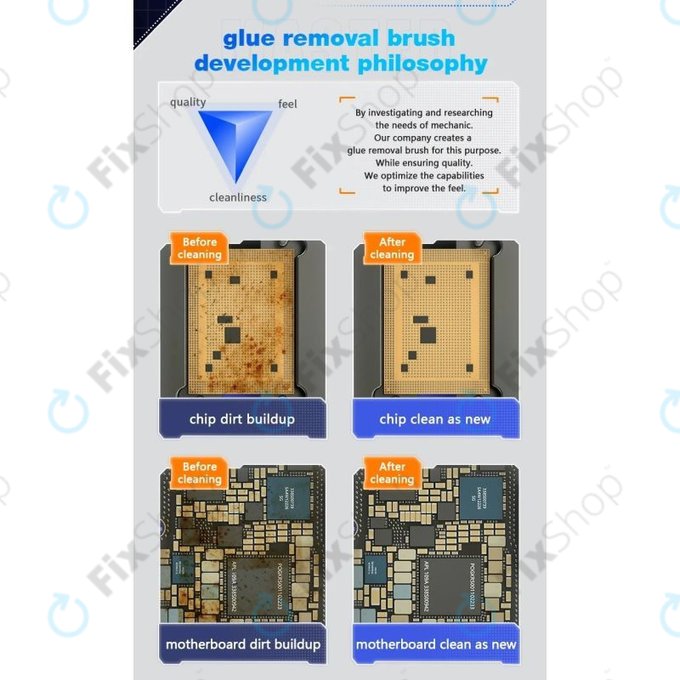 Mechanic - Jeklena krtača za PCB/BGA za čiščenje IC blazinic in odstranjevanje lepila