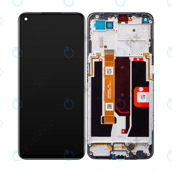 Oppo A54 5G, A74 5G - LCD zaslon + steklo na dotik + okvir (Fluid Black) TFT