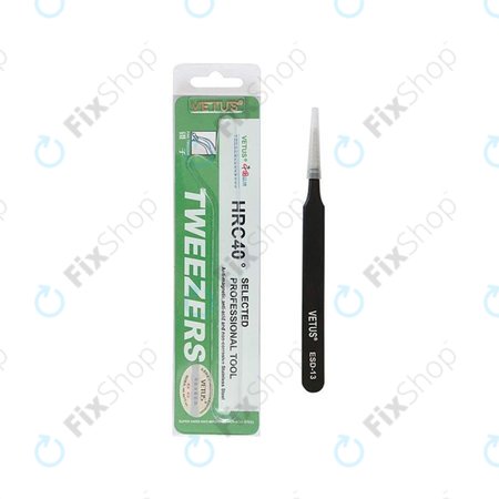 Vetus ESD-13 - Antistatična kovinska pinceta z ravno konico (115mm)