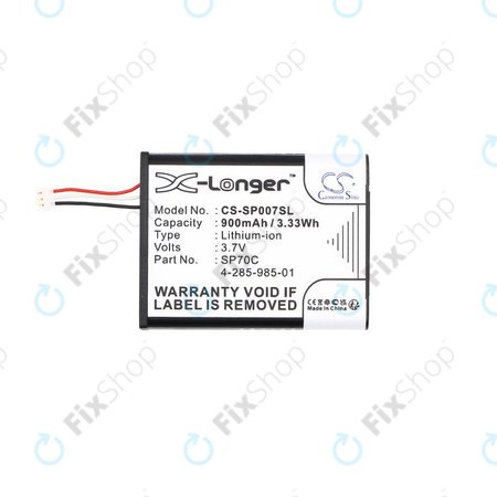 Baterija za Sony PSP E1000, E1002, E1004, E1008, 900mAh, Li-Ion, 3.7V, SP70C, HQ