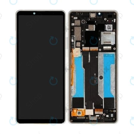 Sony Xperia 10 III - LCD zaslon + steklo na dotik + okvir (White) - A5034093A Genuine Service Pack