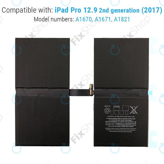 Apple iPad Pro 12.9 (2nd Gen 2017) - Baterija 10891mAh