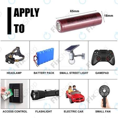 Baterija Cell 18650 (Li-Ion, 2000mAh, 3.6V)