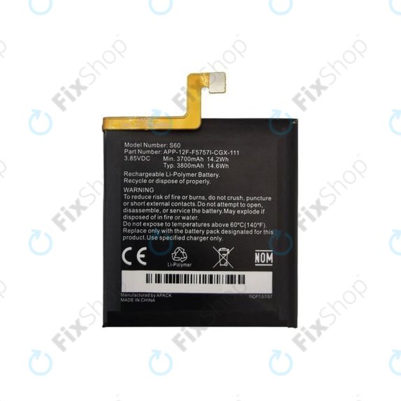 Caterpillar CAT S60 - Baterija 1ICP7/57/57 3800mAh