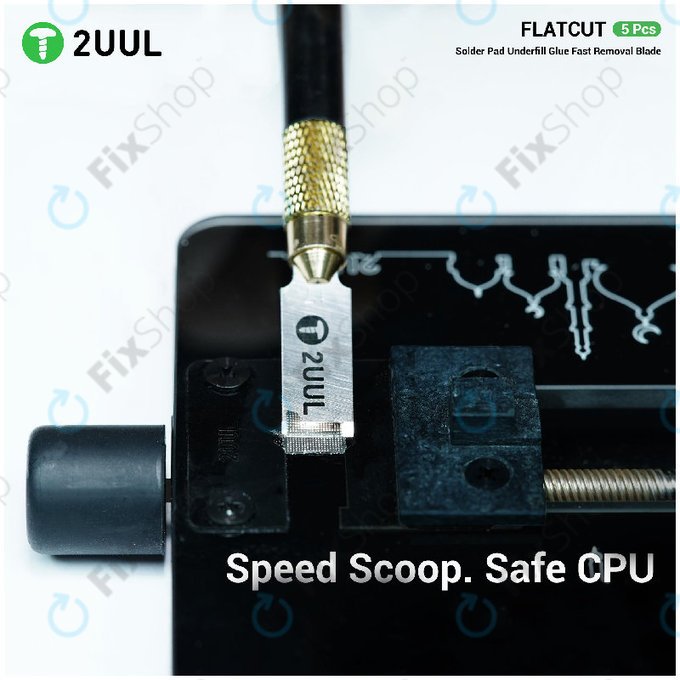 Rezila za odstranjevanje Underfill lepila, ploščat rez, 2UUL DA28, 5 kos/pakiranje