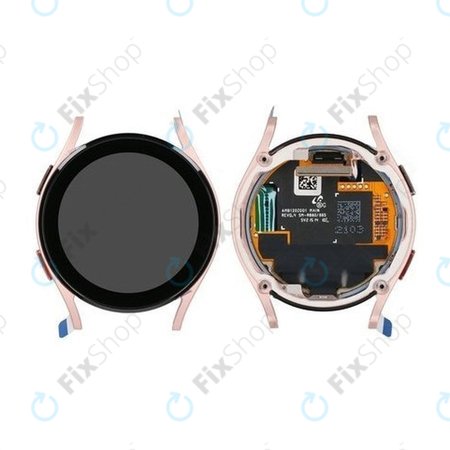 Samsung Galaxy Watch 4 40mm R865 - LCD zaslon + steklo na dotik + okvir (Pink Gold) - GH97-26411D Genuine Service Pack