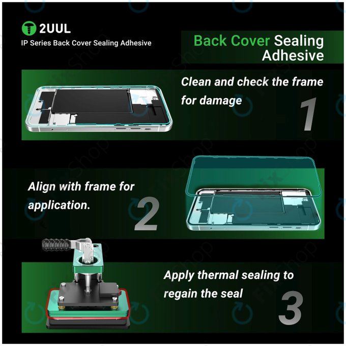 Lepilo pod zadnje steklo za iPhone 16 Pro, 2UUL BA16P, (5 kosov)