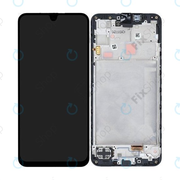 Zaslon za Samsung A16 4G, Black, Steklo na dotik z okvirjem, GH82-36253A, Genuine Service Pack