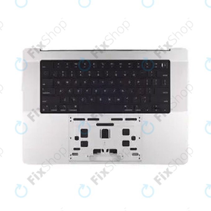 Zgornji okvir tipkovnice za MacBook Pro 14", A3112 (2024), US tipkovnico in baterijo, Silver, 661-42513, Genuine Apple