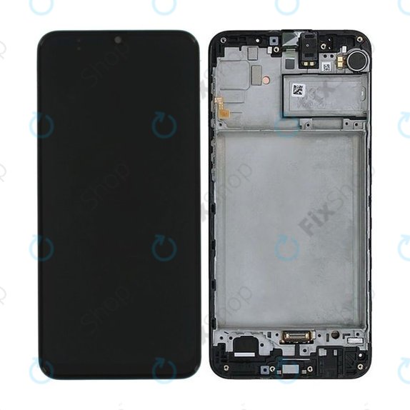 Samsung Galaxy M21 M215F - LCD zaslon + steklo na dotik + okvir (Black) - GH82-22509A, GH82-22836A, GH82-21266A, GH82-21265A Genuine Service Pack