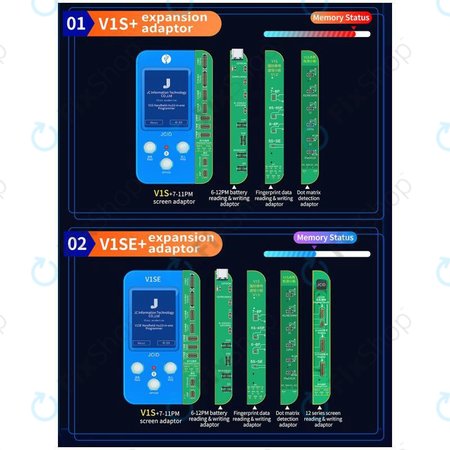 JC V1SE Programmer + LCD, baterija, prstni odtis, Face ID in plošče serije 12 (iPhone 7 - 12 Pro Max)