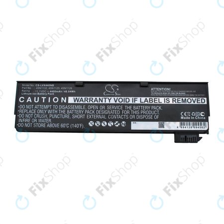 Baterija za Lenovo ThinkPad X240, X250, X260, S440, T440, T550, T560, 4400mAh, Li-Ion, 11.1V, 45N1132, HQ