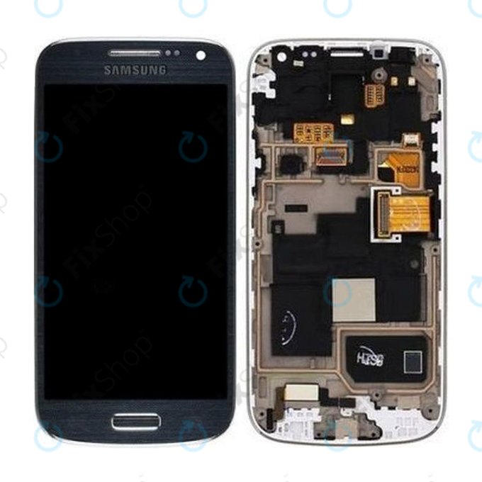 Samsung Galaxy S4 Mini Value I915i - LCD zaslon + steklo na dotik + okvir (Black Mist) - GH97-16992C Genuine Service Pack