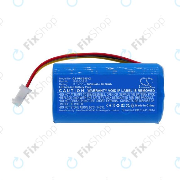 Baterija za CleanMate S460, Pure Clean PUCRC25, 2600mAh, Li-Ion, 11.1V, 18650-3S15, HQ