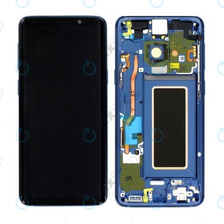 Samsung Galaxy S9 G960F - LCD zaslon + steklo na dotik + okvir (Coral Blue) - GH97-21696D, GH97-21697D Genuine Service Pack