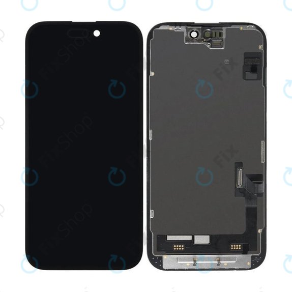 Zaslon Hard OLED za iPhone 15, Steklo na dotik z okvirjem, FixPremium
