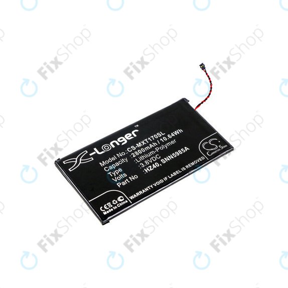 Baterija za Motorola Moto Z2 Play XT1710-09, 2800mAh, Li-Pol, 3.8 V, HZ40, HQ
