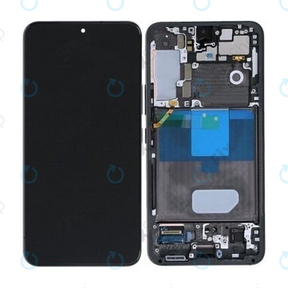 Samsung Galaxy S22 S901B - LCD zaslon + steklo na dotik + okvir (Phantom Black) OLED