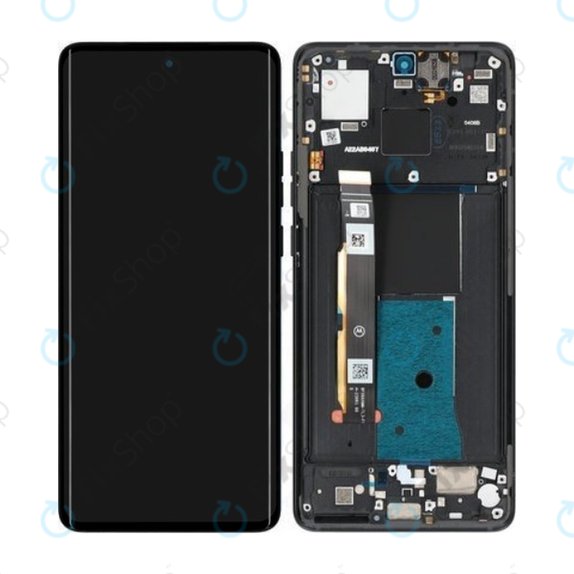 Motorola Edge 40 - LCD zaslon + steklo na dotik + okvir (Eclipse Black) - 5D68C22670 Genuine Service Pack