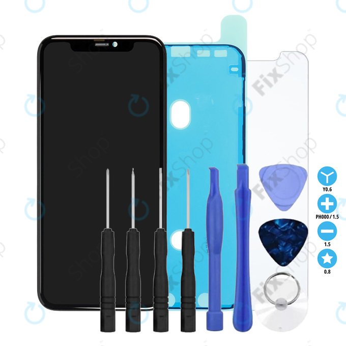 Apple iPhone 11 - LCD zaslon + steklo na dotik + okvir In-Cell FixPremium + Lepilo za LCD + Kaljeno steklo + Set orodij - Multipack